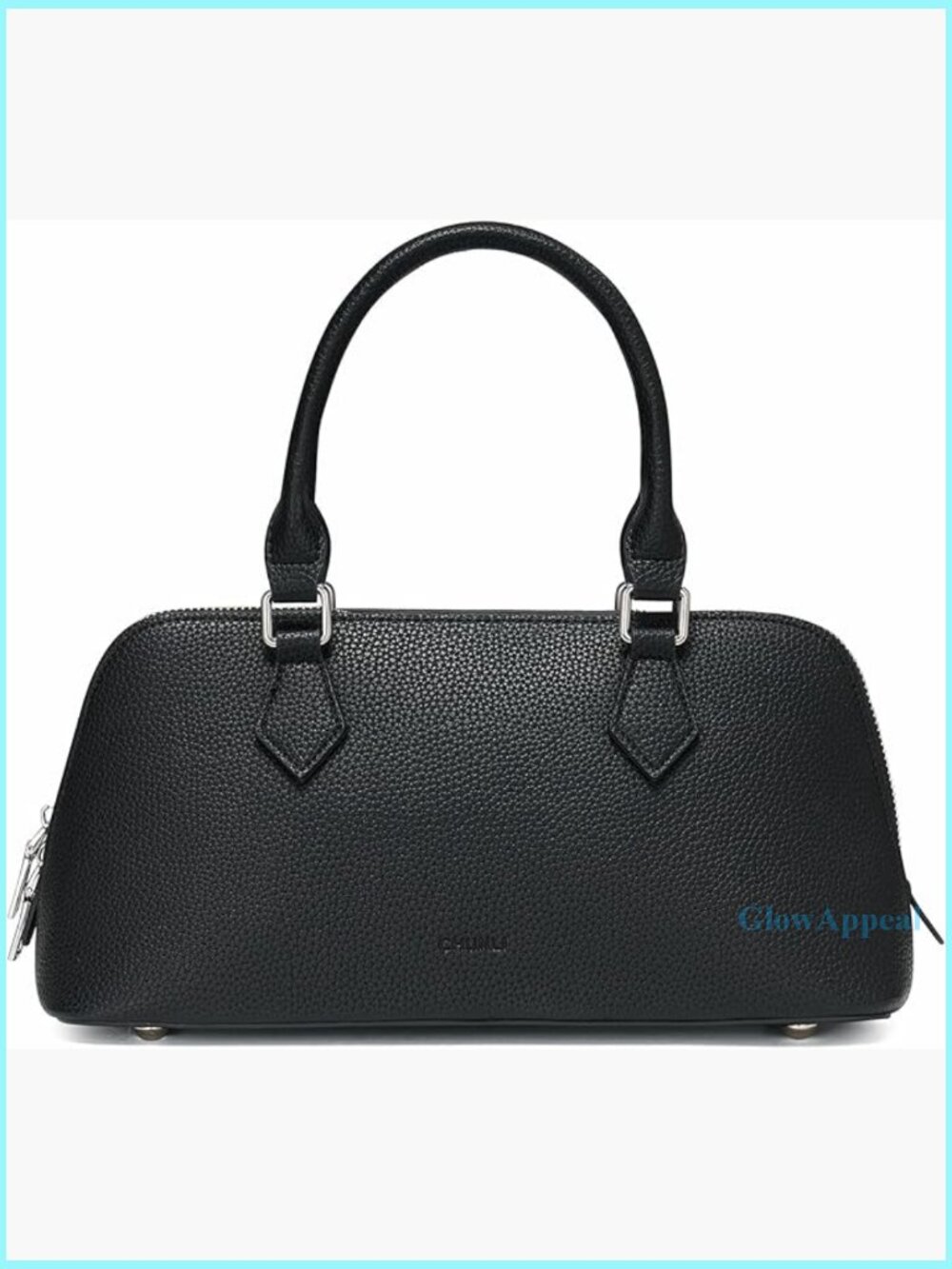 Small Pu Leather Satchel With Detachable Strap, Top Handle Crossbody Bag
